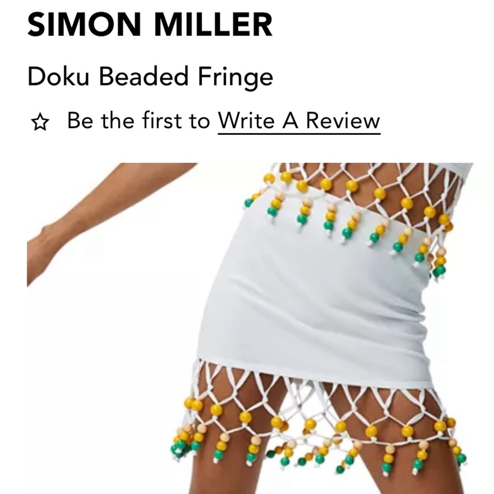 NWT SIMON MILLER
Doku Beaded Fringe Skirt - Picture 3 of 8